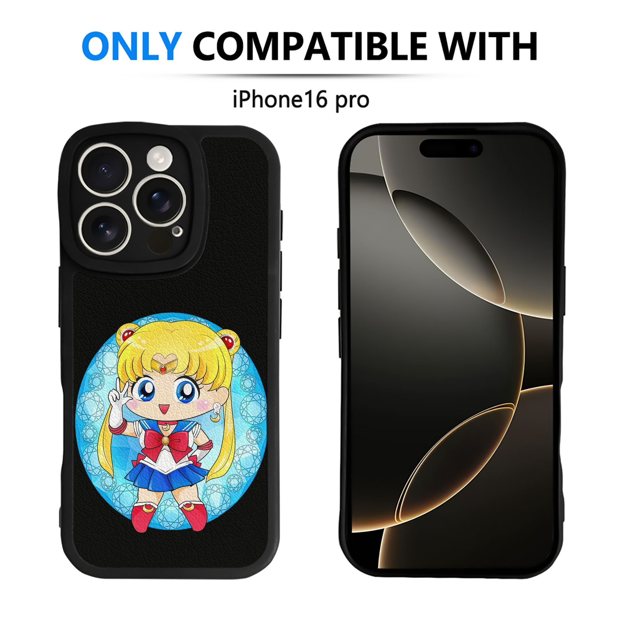 （画像用） 美少女戦士セーラームーン 月野 うさぎ つきの うさぎ Sailor Moon Tsukino Usagi 【iPhone 16シリーズ対応】シリコンスマホケース（レザー調） 材質：シリコン